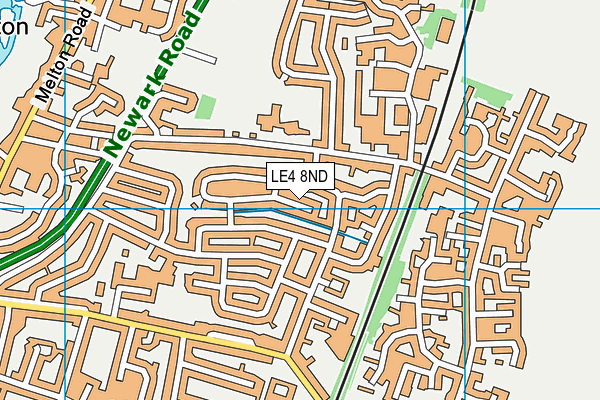LE4 8ND map - OS VectorMap District (Ordnance Survey)