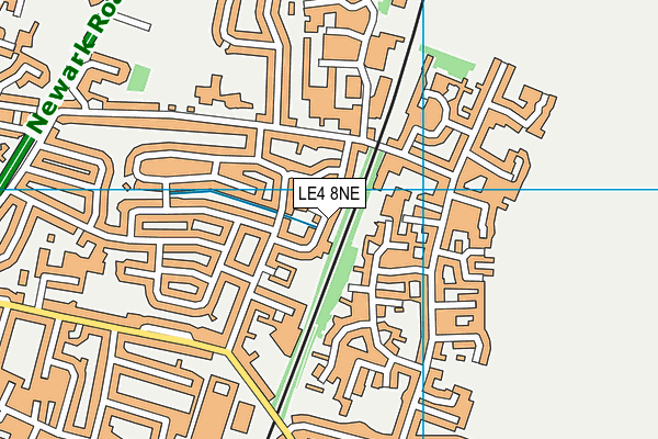 LE4 8NE map - OS VectorMap District (Ordnance Survey)