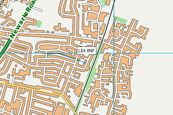 LE4 8NF map - OS VectorMap District (Ordnance Survey)