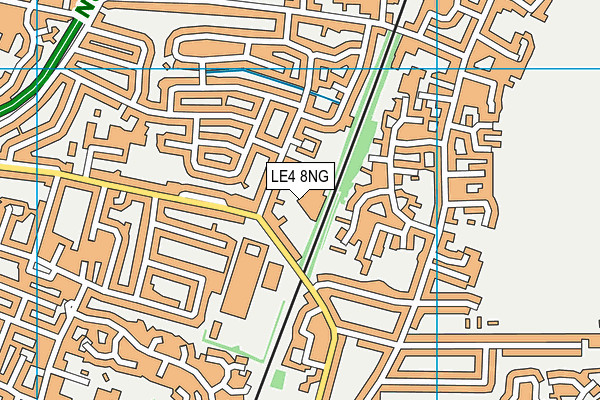 LE4 8NG map - OS VectorMap District (Ordnance Survey)