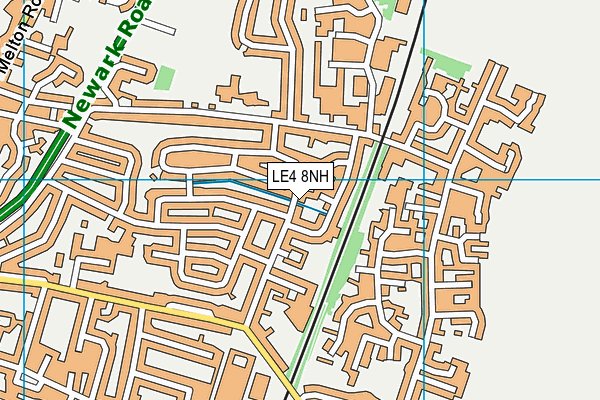 LE4 8NH map - OS VectorMap District (Ordnance Survey)