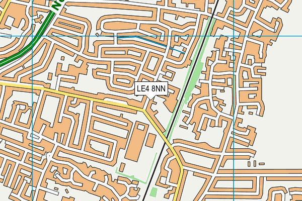 LE4 8NN map - OS VectorMap District (Ordnance Survey)