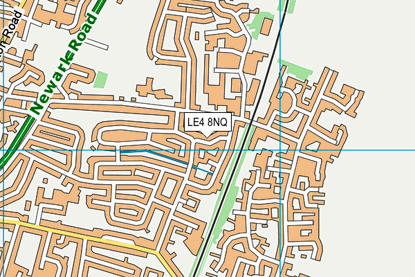 LE4 8NQ map - OS VectorMap District (Ordnance Survey)