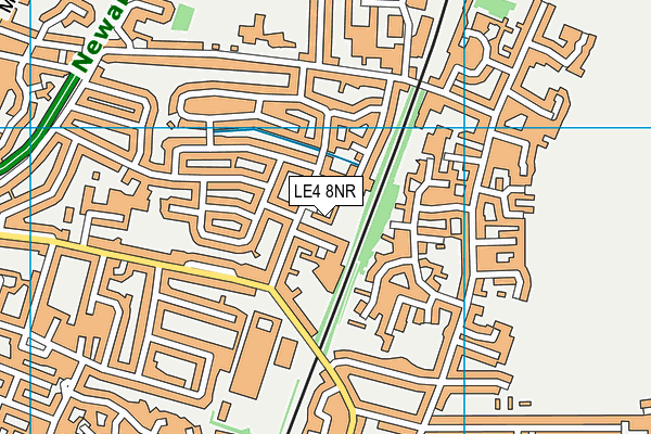LE4 8NR map - OS VectorMap District (Ordnance Survey)