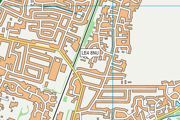 LE4 8NU map - OS VectorMap District (Ordnance Survey)