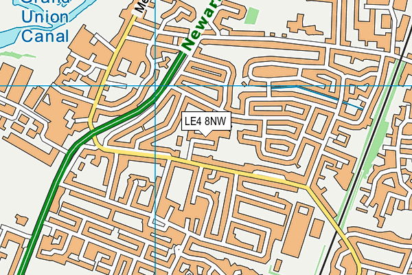 LE4 8NW map - OS VectorMap District (Ordnance Survey)