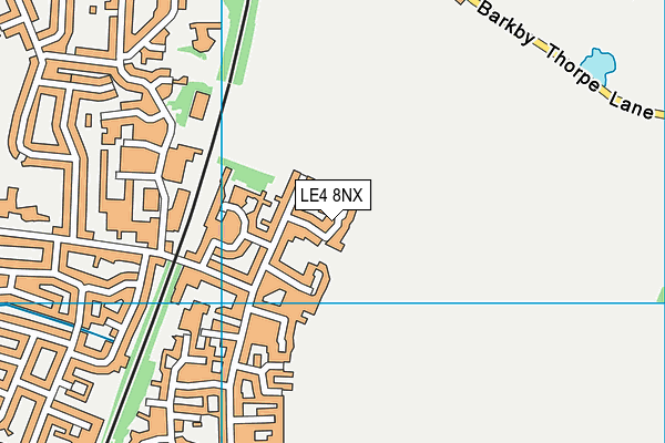 LE4 8NX map - OS VectorMap District (Ordnance Survey)