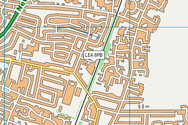 LE4 8PB map - OS VectorMap District (Ordnance Survey)