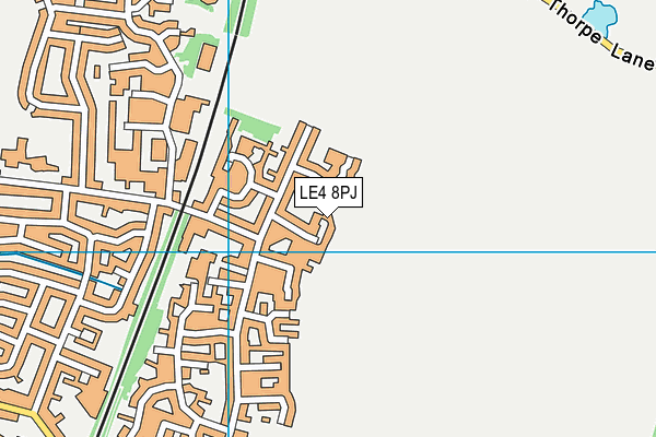 LE4 8PJ map - OS VectorMap District (Ordnance Survey)