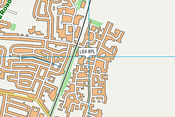 LE4 8PL map - OS VectorMap District (Ordnance Survey)