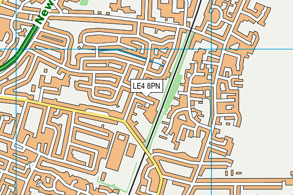 LE4 8PN map - OS VectorMap District (Ordnance Survey)