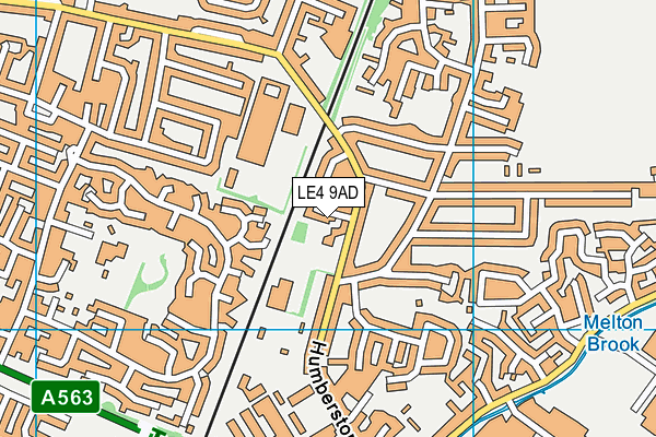 LE4 9AD map - OS VectorMap District (Ordnance Survey)