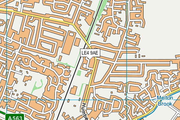 LE4 9AE map - OS VectorMap District (Ordnance Survey)