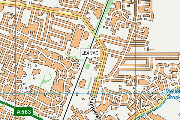LE4 9AG map - OS VectorMap District (Ordnance Survey)