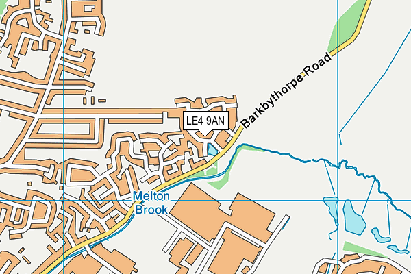 LE4 9AN map - OS VectorMap District (Ordnance Survey)