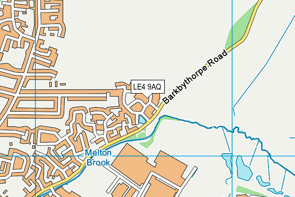 LE4 9AQ map - OS VectorMap District (Ordnance Survey)