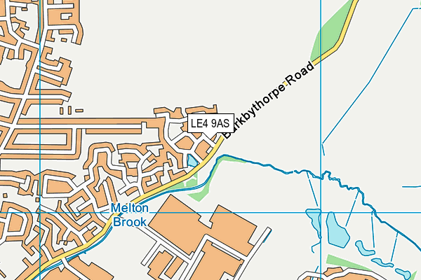 LE4 9AS map - OS VectorMap District (Ordnance Survey)