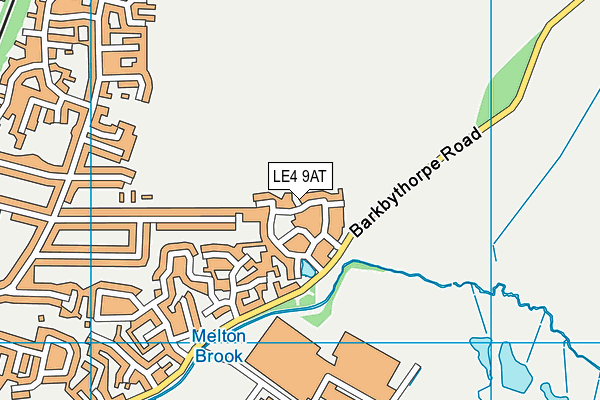 LE4 9AT map - OS VectorMap District (Ordnance Survey)