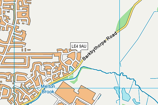 LE4 9AU map - OS VectorMap District (Ordnance Survey)