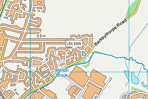 LE4 9AW map - OS VectorMap District (Ordnance Survey)
