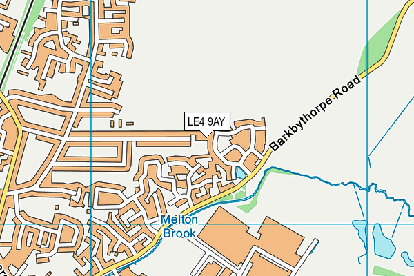 LE4 9AY map - OS VectorMap District (Ordnance Survey)