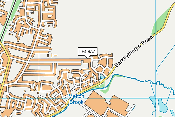 LE4 9AZ map - OS VectorMap District (Ordnance Survey)