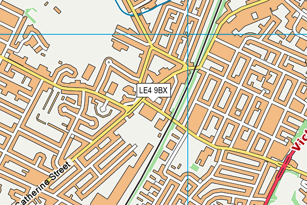 LE4 9BX map - OS VectorMap District (Ordnance Survey)