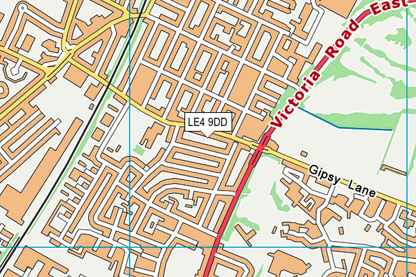 LE4 9DD map - OS VectorMap District (Ordnance Survey)