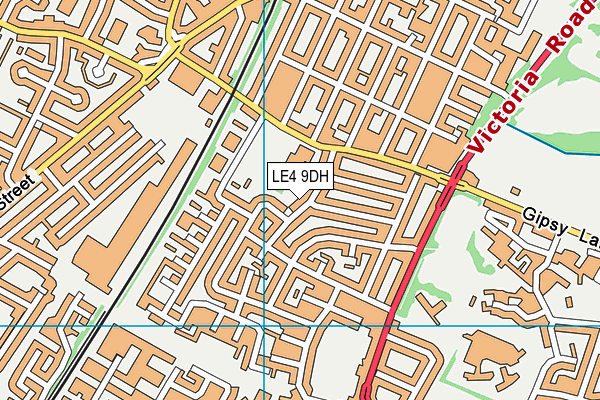 LE4 9DH map - OS VectorMap District (Ordnance Survey)