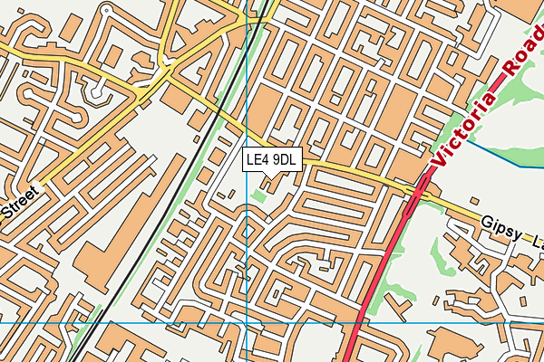 LE4 9DL map - OS VectorMap District (Ordnance Survey)