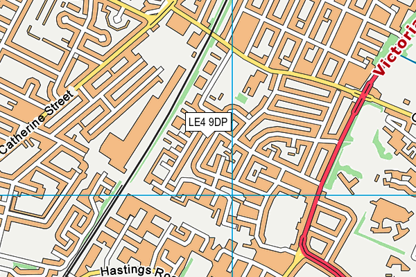 LE4 9DP map - OS VectorMap District (Ordnance Survey)