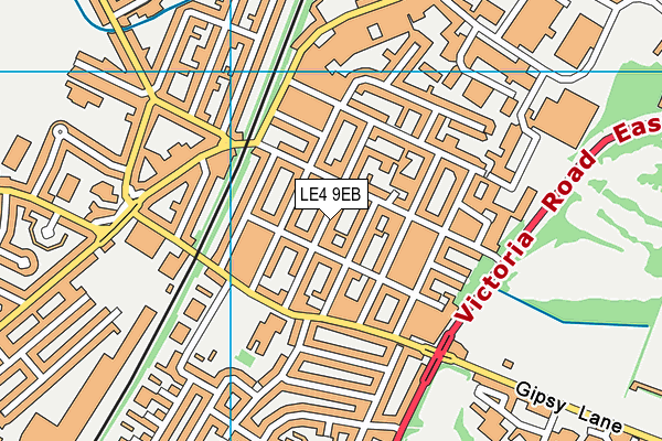 LE4 9EB map - OS VectorMap District (Ordnance Survey)