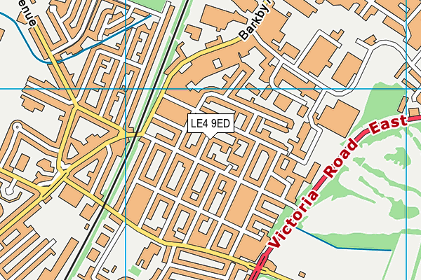 LE4 9ED map - OS VectorMap District (Ordnance Survey)