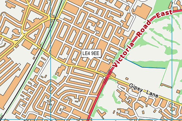 LE4 9EE map - OS VectorMap District (Ordnance Survey)