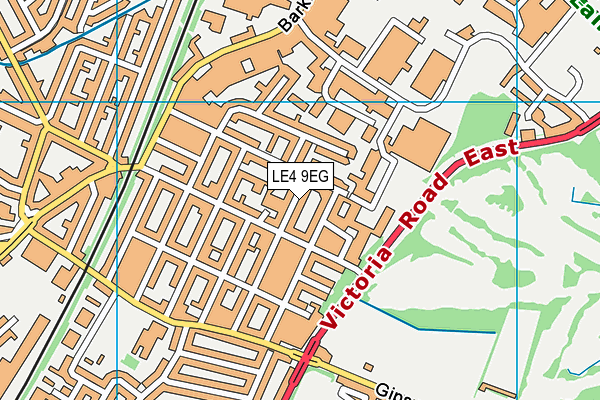 LE4 9EG map - OS VectorMap District (Ordnance Survey)