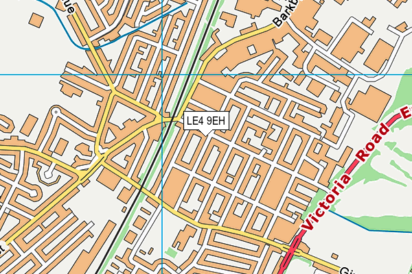 LE4 9EH map - OS VectorMap District (Ordnance Survey)