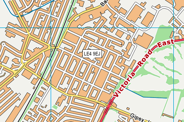 LE4 9EJ map - OS VectorMap District (Ordnance Survey)