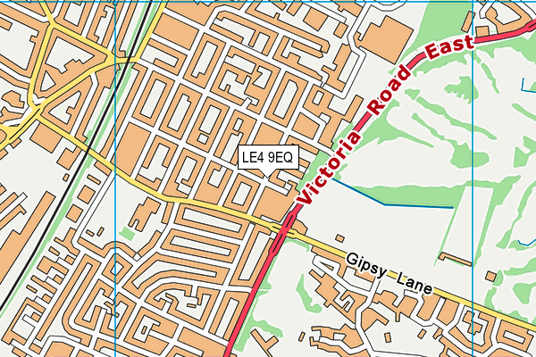 LE4 9EQ map - OS VectorMap District (Ordnance Survey)