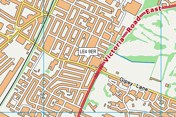 LE4 9ER map - OS VectorMap District (Ordnance Survey)