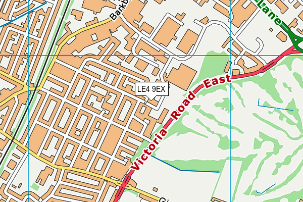 LE4 9EX map - OS VectorMap District (Ordnance Survey)