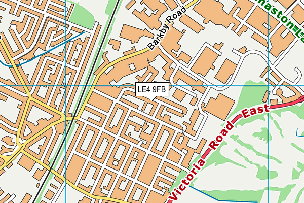 LE4 9FB map - OS VectorMap District (Ordnance Survey)