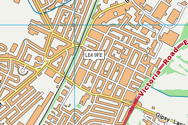 LE4 9FE map - OS VectorMap District (Ordnance Survey)