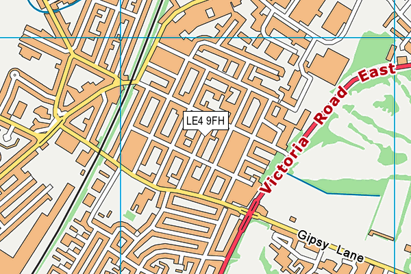 LE4 9FH map - OS VectorMap District (Ordnance Survey)