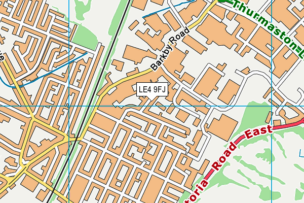 LE4 9FJ map - OS VectorMap District (Ordnance Survey)