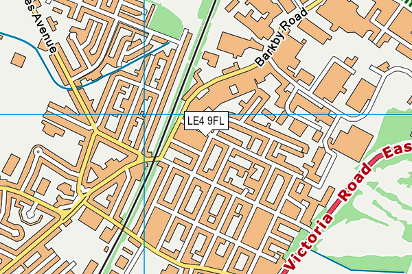 LE4 9FL map - OS VectorMap District (Ordnance Survey)