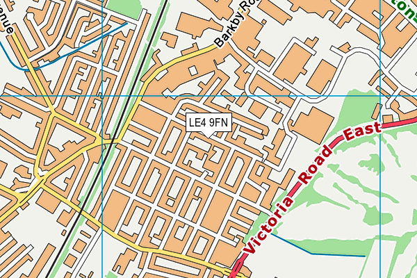 LE4 9FN map - OS VectorMap District (Ordnance Survey)