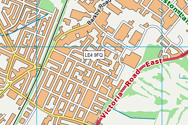 LE4 9FQ map - OS VectorMap District (Ordnance Survey)