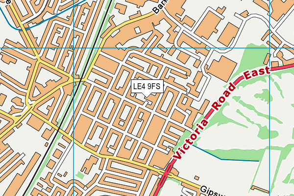 LE4 9FS map - OS VectorMap District (Ordnance Survey)
