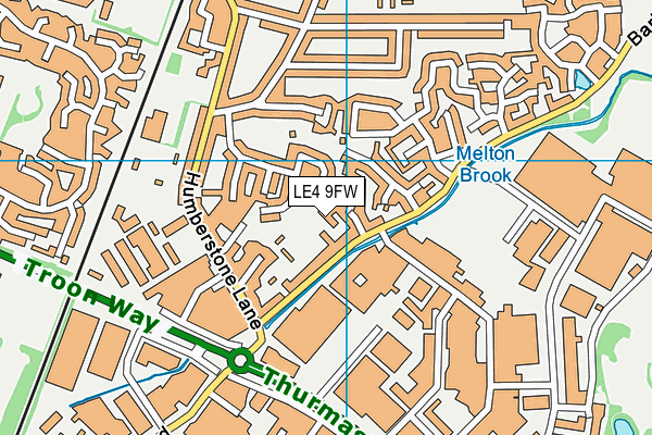 LE4 9FW map - OS VectorMap District (Ordnance Survey)