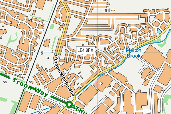 LE4 9FX map - OS VectorMap District (Ordnance Survey)